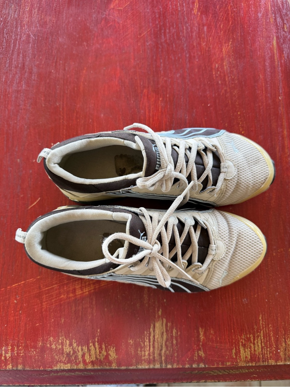 Puma women’s Beige and Brown Athletic Shoes
